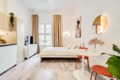 Łóżko lub łóżka w pokoju w obiekcie COMFISTAY Rynek 32A - Apartament na Starym Mieście