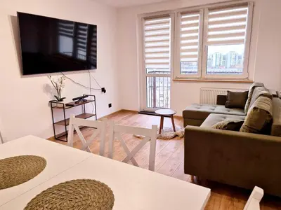 Telewizja i/lub zestaw kina domowego w obiekcie HappyStay View