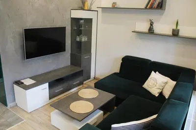 Telewizja i/lub zestaw kina domowego w obiekcie AP Apartment's Zielony