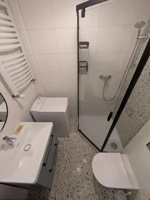 Łazienka w obiekcie Apartament po Stronie gór - stoki narciarskie, kąpielisko, trasy rowerowe