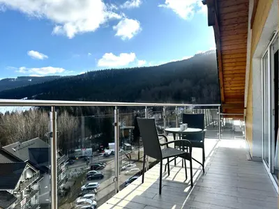 Widok na góry z tego apartamentu