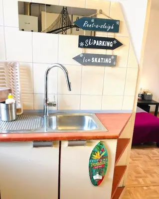 Kuchnia lub aneks kuchenny w obiekcie Mieszkanie 25m blisko starego rynku Wałbrzych