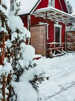 Obiekt Domki w Zacisznej Zagrodzie zimą