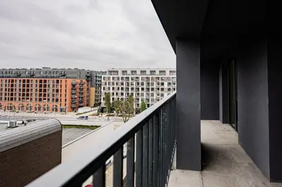 Balkon lub taras w obiekcie Legnicka Residence 37 C