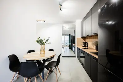 Kuchnia lub aneks kuchenny w obiekcie Legnicka Residence 37 C