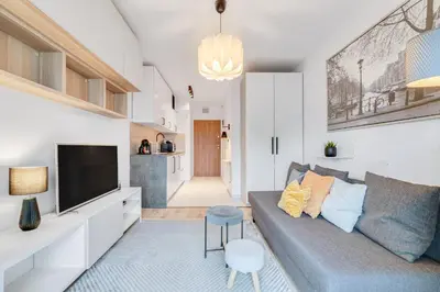 Telewizja i/lub zestaw kina domowego w obiekcie Krakowska 39 - A by Homeprime