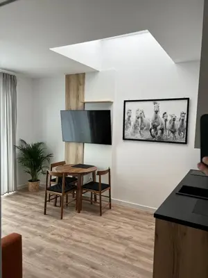 Telewizja i/lub zestaw kina domowego w obiekcie Apartment Wrocław - Zwycięska FREE GARAGE