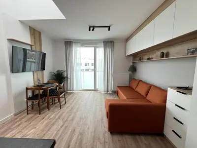 Telewizja i/lub zestaw kina domowego w obiekcie Apartment Wrocław - Zwycięska FREE GARAGE