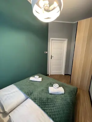 Łóżko lub łóżka w pokoju w obiekcie I Love Wałbrzych Apartment