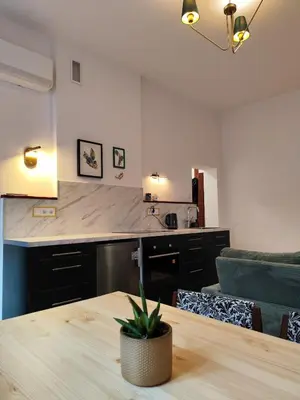 Część wypoczynkowa w obiekcie Apartament ZIELONY Legnica