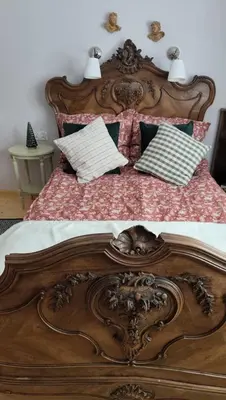 Łóżko lub łóżka w pokoju w obiekcie Agroturystyka Jak Makiem Zasiał Dworki 10
