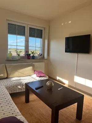 Łóżko lub łóżka w pokoju w obiekcie Noclegi Opole-Chmielowice Apartament B