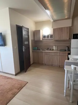 Kuchnia lub aneks kuchenny w obiekcie Noclegi Opole-Chmielowice Apartament B