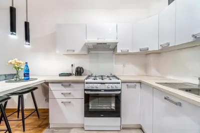 Kuchnia lub aneks kuchenny w obiekcie Apartament w centrum II, PW INVEST HOME