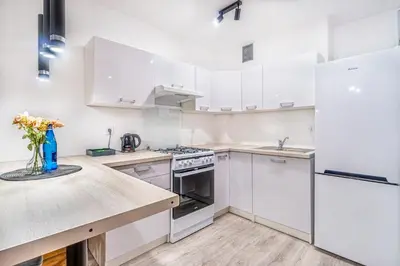 Kuchnia lub aneks kuchenny w obiekcie Apartament w centrum II, PW INVEST HOME
