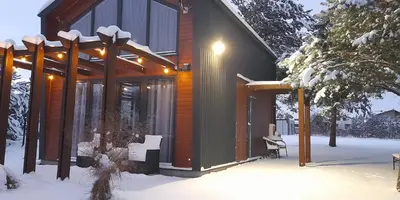 Obiekt SIP-POL Domki nad Liswartą zimą