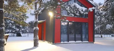 Obiekt SIP-POL Domki nad Liswartą zimą
