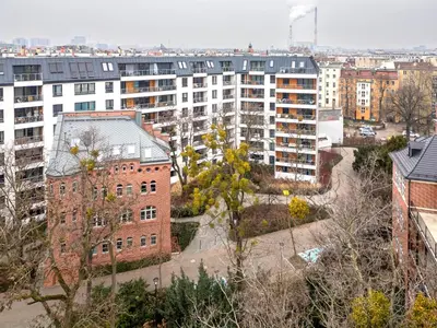 Budynek, w którym mieści się apartament