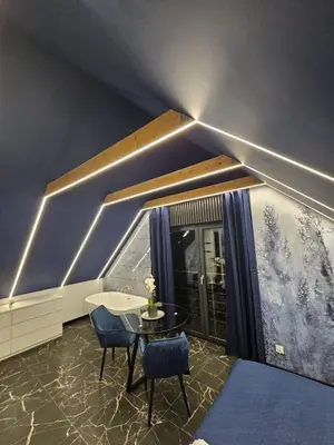 Łóżko lub łóżka w pokoju w obiekcie Blue Love