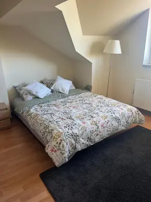 Łóżko lub łóżka w pokoju w obiekcie Noclegi Opole-Chmielowice Apartament C