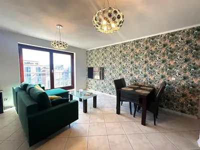 Część wypoczynkowa w obiekcie Apartament Centrum Krawiecka Rynek