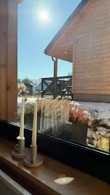 Balkon lub taras w obiekcie Domki Wilcza B