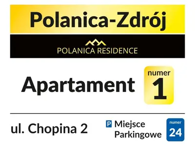Certyfikat, podpis lub inny dokument wystawiony w obiekcie APARTAMENT POLANICA RESIDENCE Nr 1