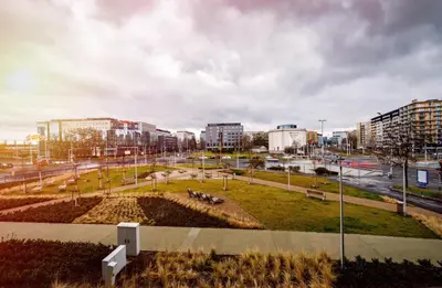 Widok na miasto Wrocław z tego apartamentu