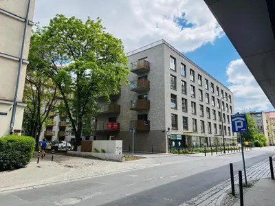 Budynek, w którym mieści się apartament