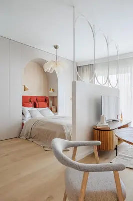 Łóżko lub łóżka w pokoju w obiekcie Kępa Mieszczańska Deluxe Studio by BookingHost