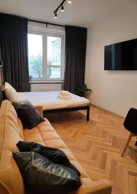 Telewizja i/lub zestaw kina domowego w obiekcie Apartamenty River View