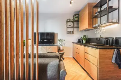 Kuchnia lub aneks kuchenny w obiekcie Luksus w Centrum Wrocławia