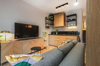 Kuchnia lub aneks kuchenny w obiekcie Luksus w Centrum Wrocławia