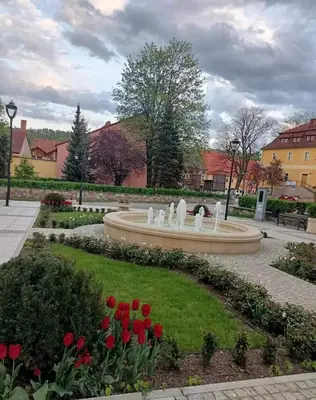 Ogród w obiekcie Złoty Trakt pokoje i rowery