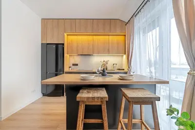 Kuchnia lub aneks kuchenny w obiekcie Apartament z ogródkiem PW Invest Home