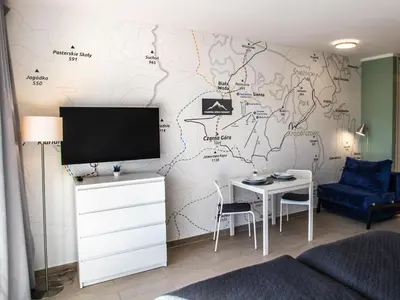 Telewizja i/lub zestaw kina domowego w obiekcie Apartamenty Czarna Góra Resort - Livigno 1 i 2