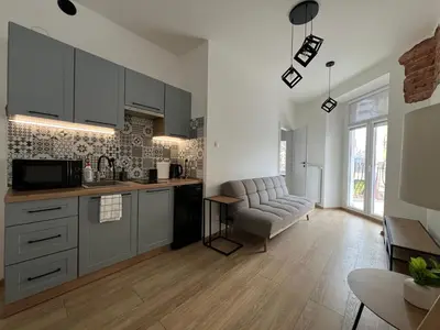 Kuchnia lub aneks kuchenny w obiekcie Apartament Popiel