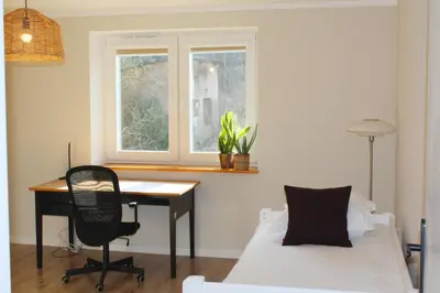 Łóżko lub łóżka w pokoju w obiekcie Leśne Szlaki AP Apartment's