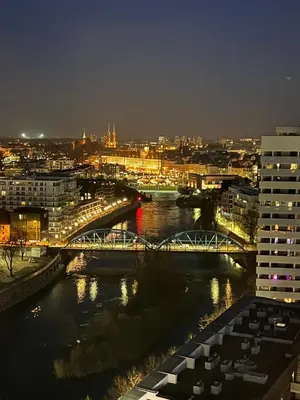 Widok na miasto Wrocław z tego apartamentu