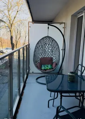 Balkon lub taras w obiekcie Azyl Sobótka