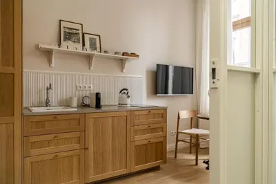 Kuchnia lub aneks kuchenny w obiekcie RentPlanet - Apartamenty Cybulskiego III
