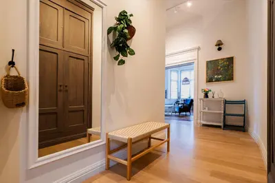 Część wypoczynkowa w obiekcie RentPlanet - Apartamenty Cybulskiego III