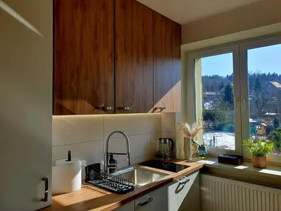 Kuchnia lub aneks kuchenny w obiekcie Apartament Słoneczny