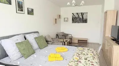 Telewizja i/lub zestaw kina domowego w obiekcie Apartament KOREK