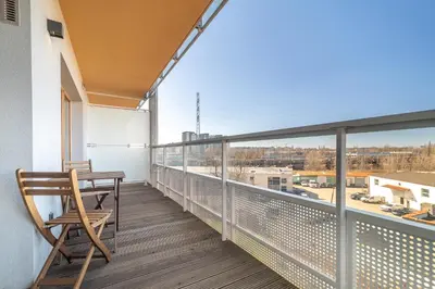 Balkon lub taras w obiekcie Krakowska 39 - B by Homeprime