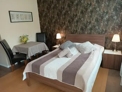 Łóżko lub łóżka w pokoju w obiekcie Lux Apartment Small
