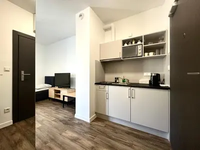 Kuchnia lub aneks kuchenny w obiekcie Przyjaźni 16 Apt 24 - Self Check-In 20h - Lift
