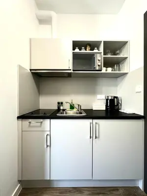 Kuchnia lub aneks kuchenny w obiekcie Przyjaźni 16 Apt 24 - Self Check-In 20h - Lift