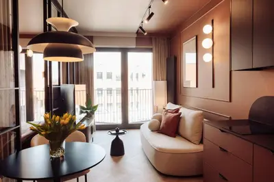 Część wypoczynkowa w obiekcie Lux Studio w sercu Wrocławia