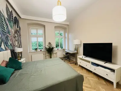Telewizja i/lub zestaw kina domowego w obiekcie Tajemniczy Ogród - Secret Garden - Self check-in 24h